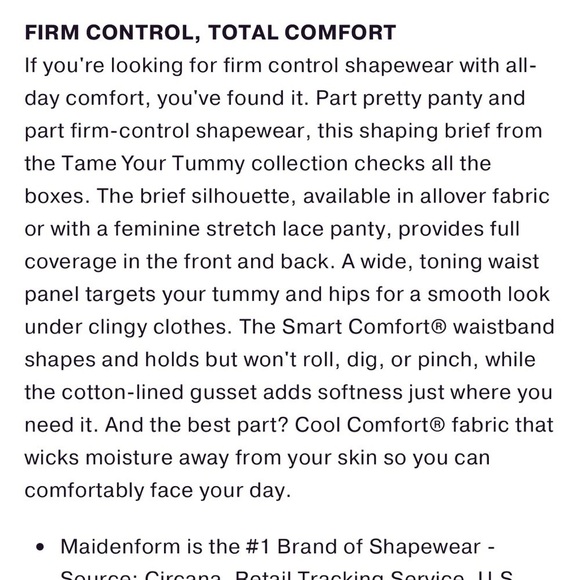 Maidenform Shaping Lace Brief Nude NWOT - Picture 4 of 7